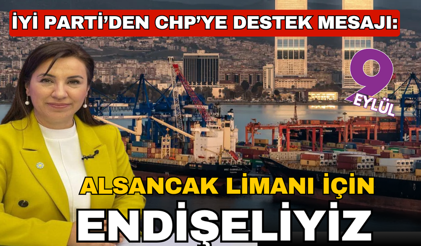 CHP'ye İYİ Parti'den 'Alsancak Limanı' desteği: Biz de endişeliyiz!