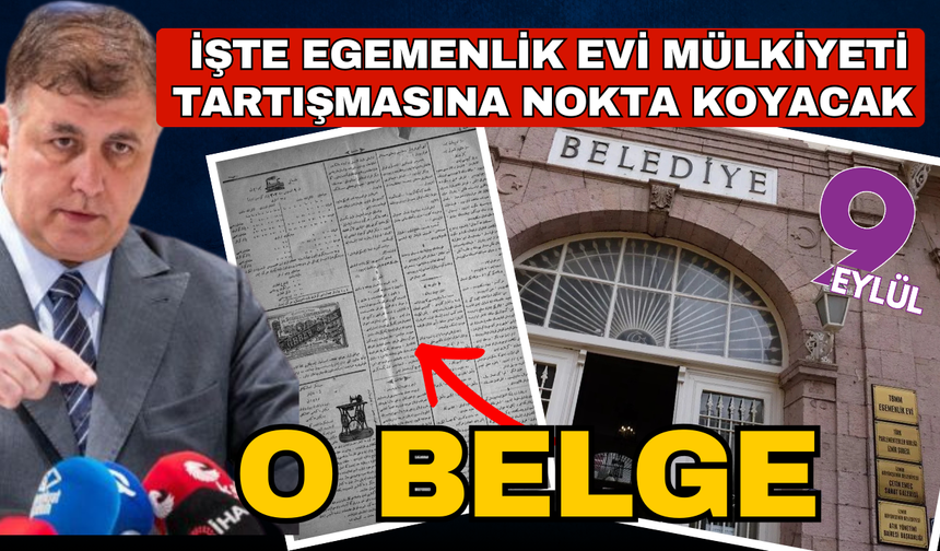 İşte Başkan Tugay’ın açıkladığı yeni belge