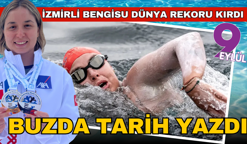 İzmirli Bengisu Avcı buz yüzmede dünya rekoru kırdı