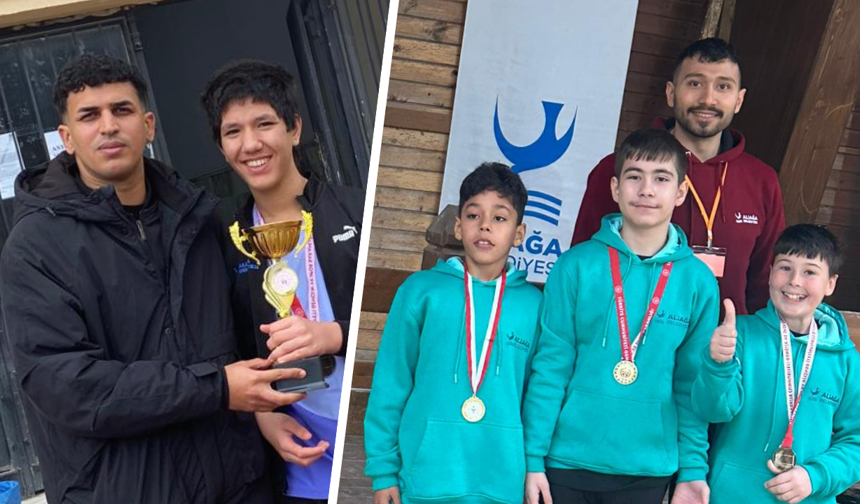 Aliağa’nın özel sporcularından çifte şampiyonluk