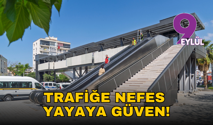 Karşıyaka ve Bayraklı'yı Bağlayan 'Yeni Girne Yaya Üst Geçidi' Hizmete Açıldı