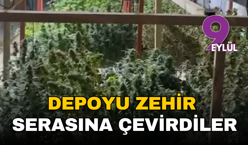 Kınık'ta narkotik baskını: Depoyu zehir serasına çevirdiler