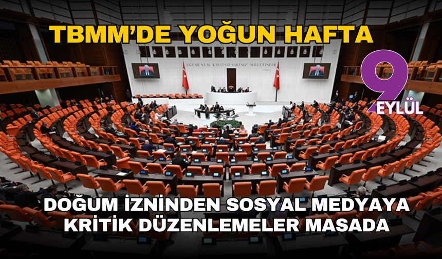 TBMM’de yoğun hafta: Doğum izninden sosyal medyaya kritik düzenlemeler masada