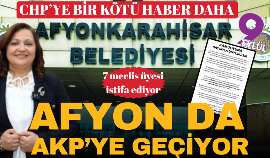 Afyon'da CHP'ye bir kötü haber daha