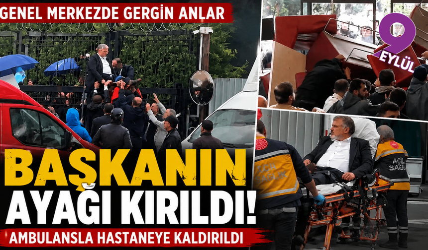 CHP Genel Merkezi’nde gergin anlar: İl başkanı otopark kapısından düşerek yaralandı