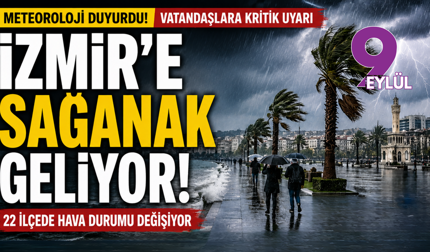 Meteoroloji’den İzmir alarmı: Sağanak ve kuvvetli rüzgar geliyor!