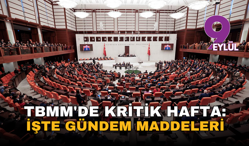 TBMM'de kritik hafta: İşte ele alınacak gündem maddeleri