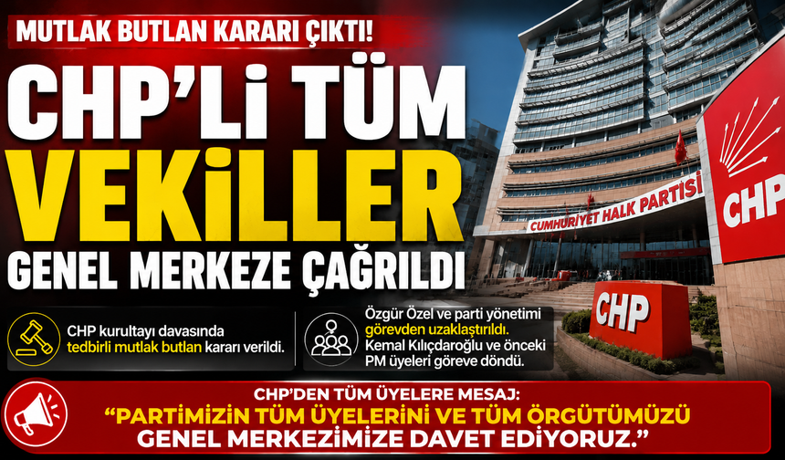 Mutlak butlan kararı sonrası CHP’den kritik çağrı