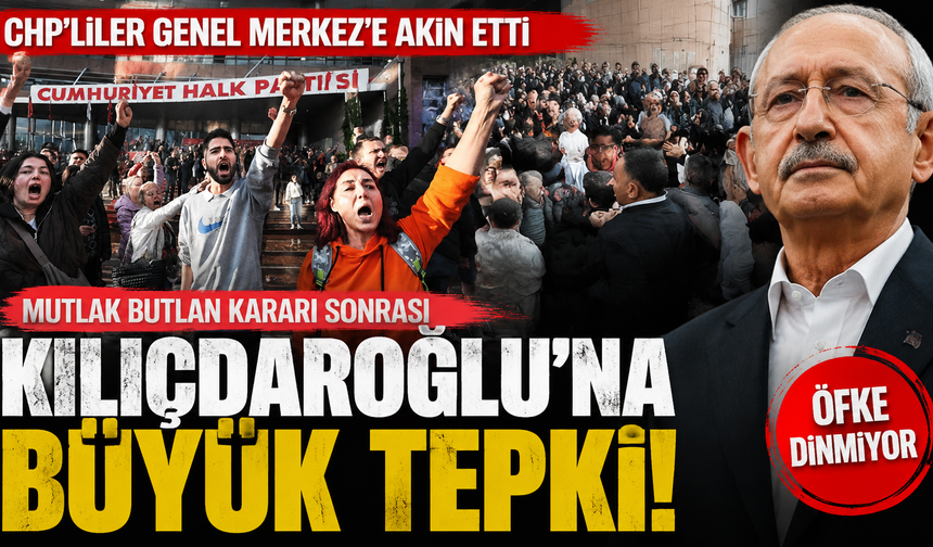 CHP Genel Merkezi önünde Kılıçdaroğlu protestosu