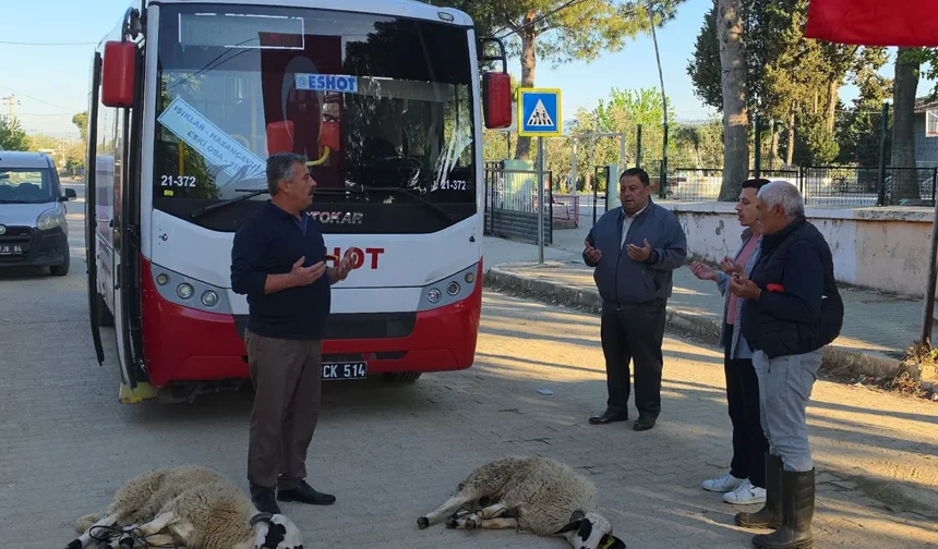 Köye giren ilk ESHOT aracı için tören