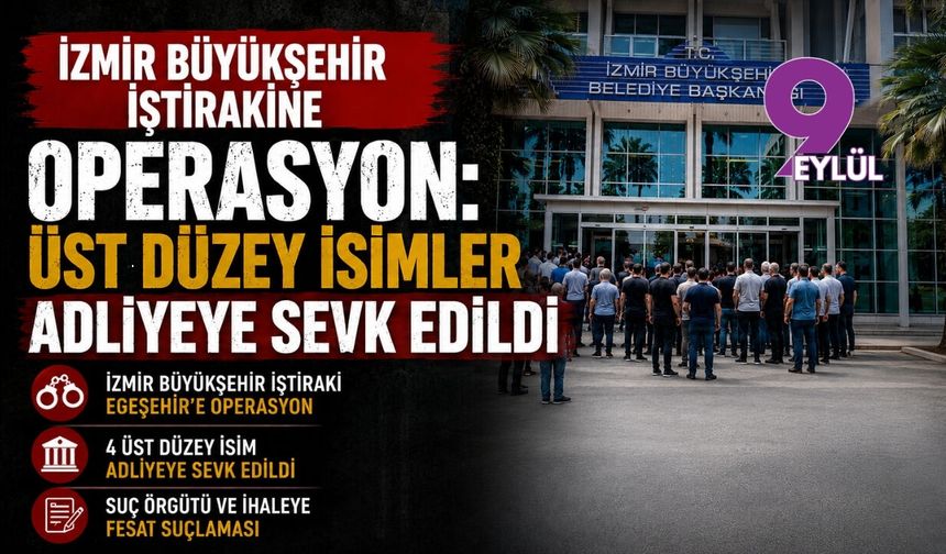 İzmir Büyükşehir iştirakine operasyon: Üst düzey isimler adliyeye sevk edildi