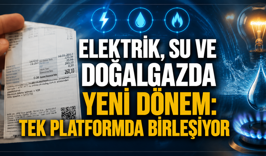 Elektrik, su ve doğalgazda yeni dönem: Tek platformda birleşiyor