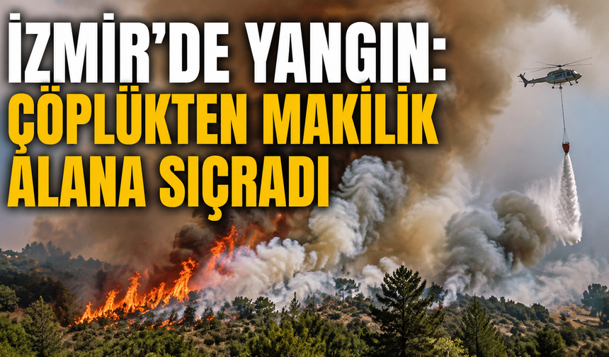 İzmir’de yangın: Havadan ve karadan yoğun müdahale