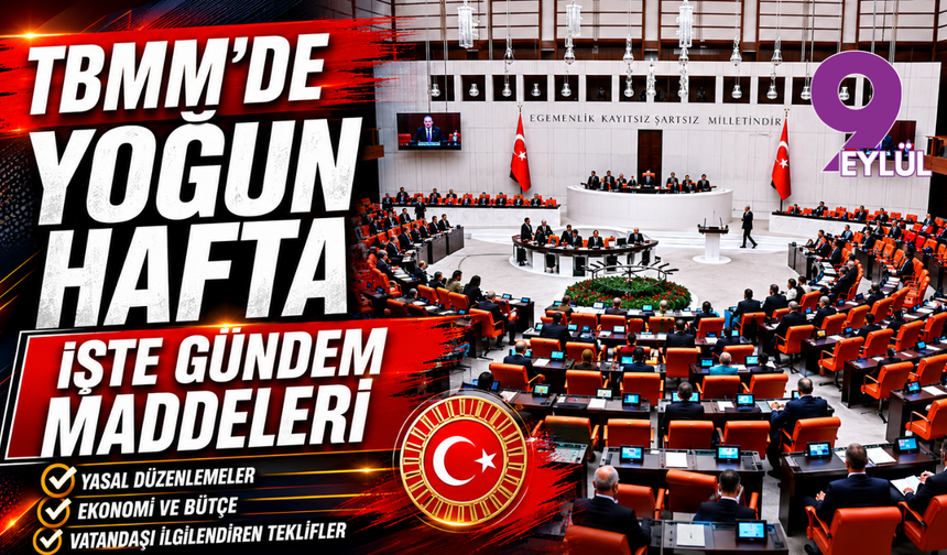 TBMM'de yoğun hafta: İşte gündem maddeleri