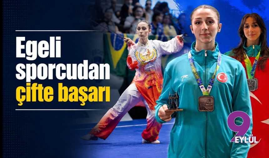 Egeli sporcudan çifte başarı