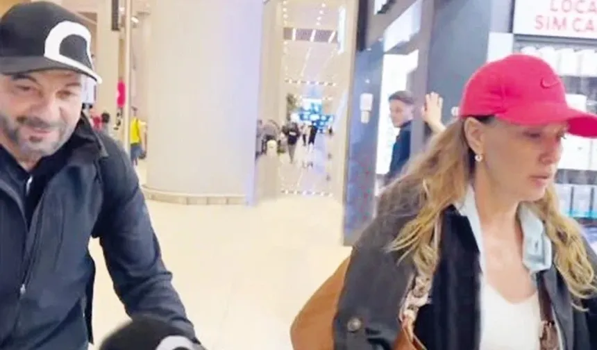 Evrim Alasya ve Kerem Alışık havalimanında el ele!