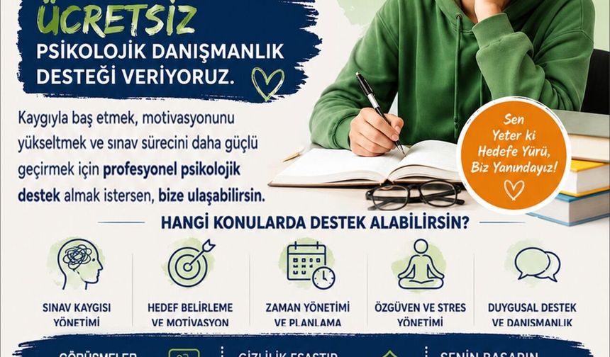 Menderes’ten sınav maratonundaki gençlere ücretsiz psikolojik destek