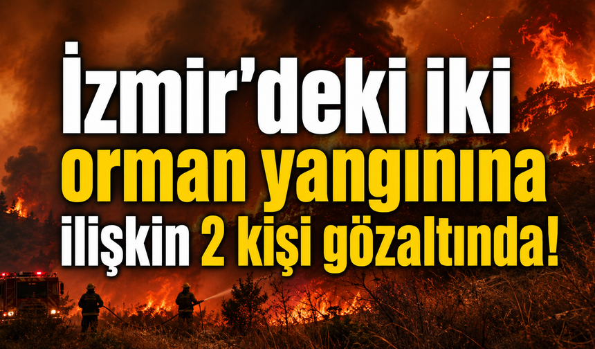 İzmir’deki iki orman yangınına ilişkin 2 kişi gözaltında!