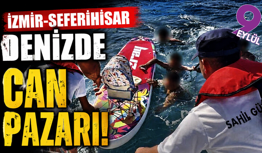 Rüzgâr ve akıntıya kapıldılar: Seferihisar’da 5 kişi denizden kurtarıldı