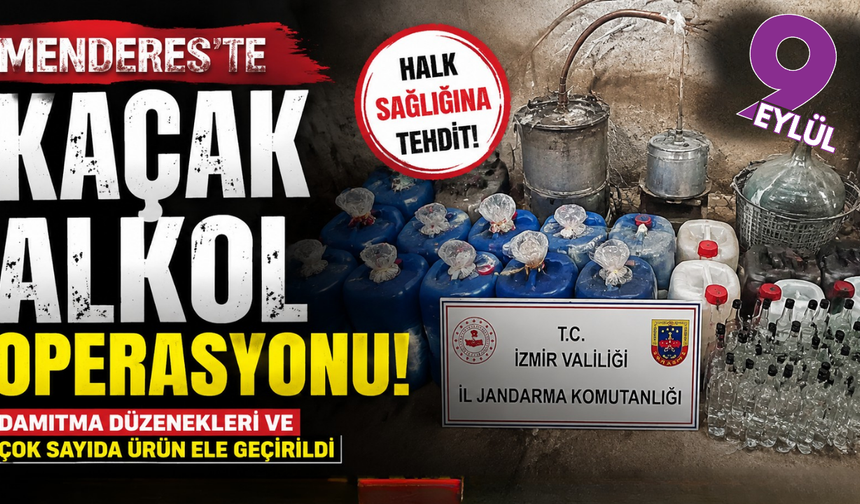 Menderes’te kaçak alkol operasyonu: Çok sayıda ürün ele geçirildi