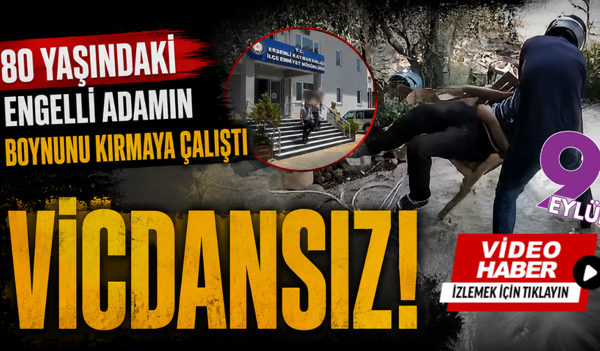 Engelli vatandaşa kasklı saldırı