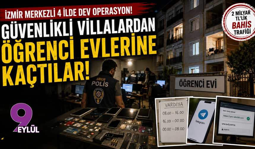 İzmir Merkezli Yasa Dışı Bahis Operasyonunda Şok Yöntem: Güvenlikli Villalardan Öğrenci Evlerine Kaçış!