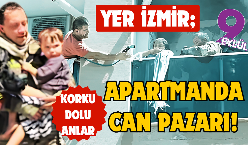 Bayraklı’da yangın paniği: 4’ü çocuk 10 kişi kurtarıldı