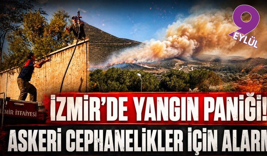 Foça’daki orman yangınında kritik mücadele: Cephanelik ve cezaevi için önlem alındı