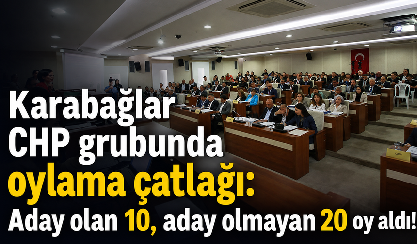 Karabağlar CHP grubunda oylama çatlağı: Aday olan 10, aday olmayan 20 oy aldı!