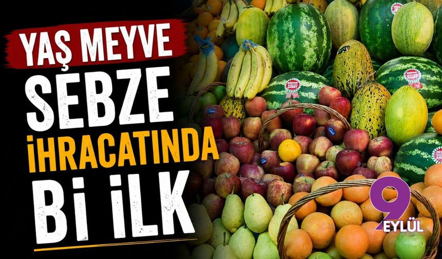 Yaş meyve sebze ihracatında bi ilk