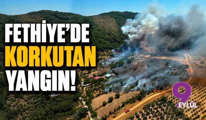 Muğla’nın Fethiye ilçesinde korkutan orman yangını: Alevler yerleşim yerlerinin dibine kadar ulaştı