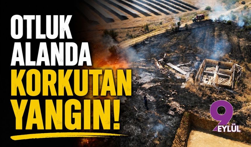 Otluk alanda korkutan yangın!