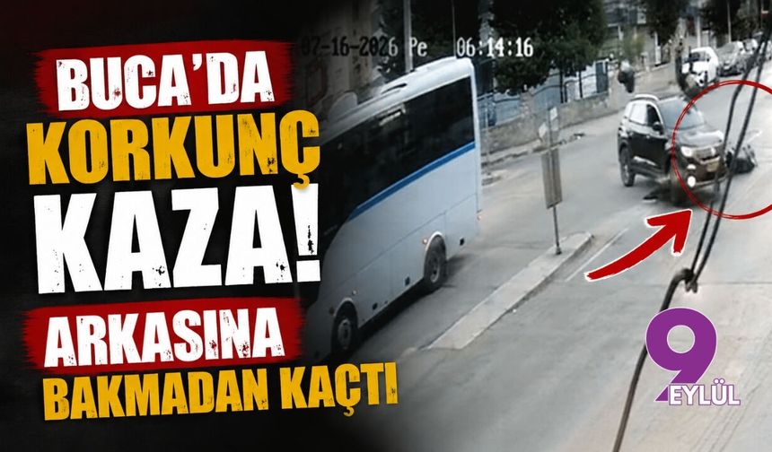 Buca'da motosiklete çarpan otomobil sürücüsü arkasına bakmadan kaçtı