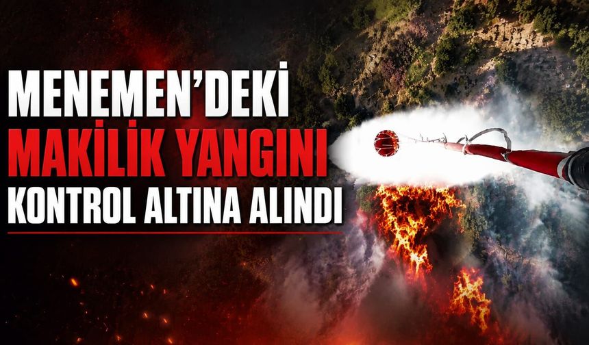 Menemen'deki makilik yangını kontrol altına alındı