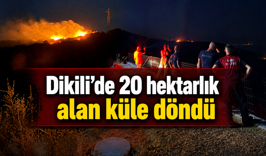 Dikili’de soğutma çalışmaları sürüyor: 20 hektarlık alan küle döndü