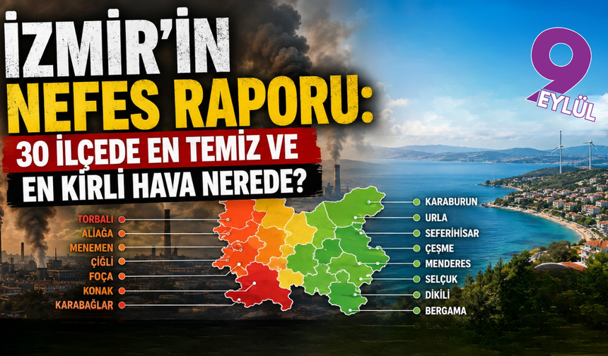 İzmir'in nefes raporu: En temiz ilçe Karaburun, alarm Torbalı'da