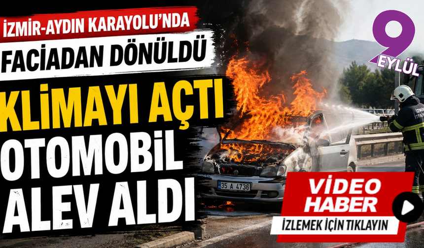 Klimayı açtı, otomobili alev aldı