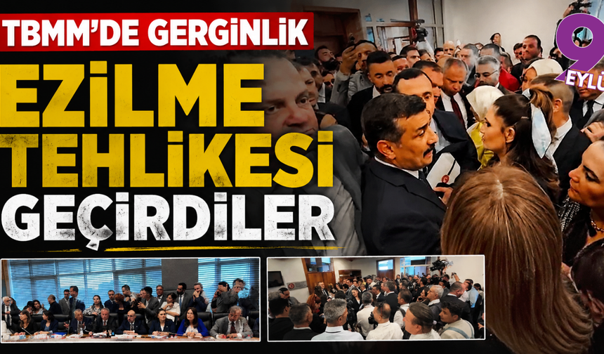 TBMM’de komisyon öncesi arbede: Kapıda izdiham çıktı