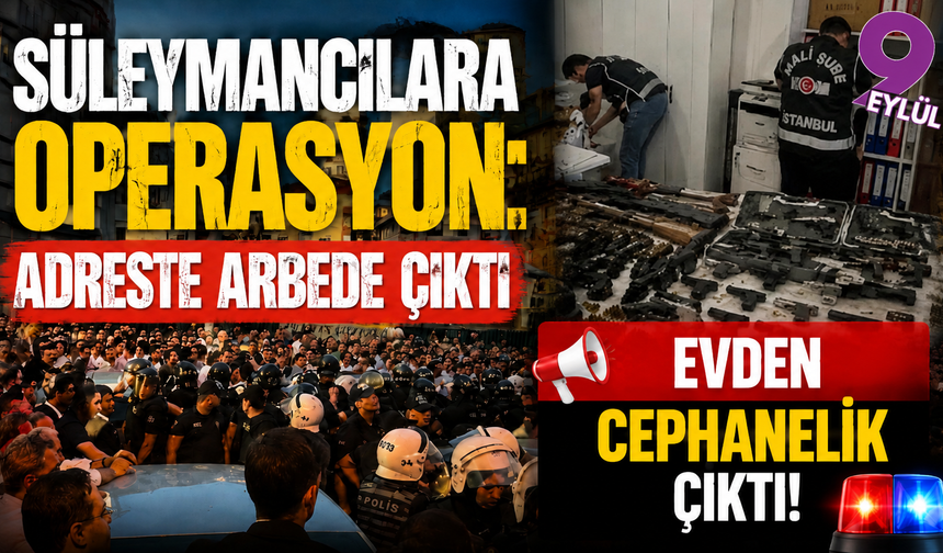 Süleymancılara ait adreslere operasyon: Bina önünde arbede çıktı