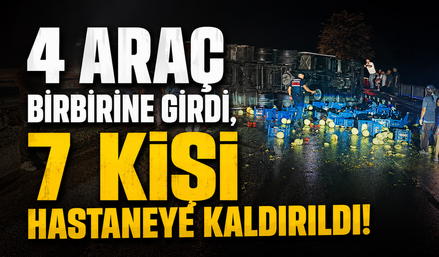 Manisa'da zincirleme kaza: 7 kişi hastanelik!