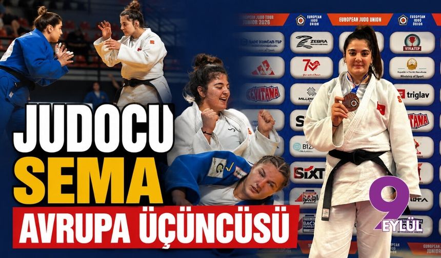 İzmirli milli judocu Sema Mete Kuzey Makedonya'dan bronz madalyayla döndü