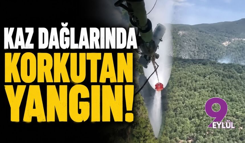 Kaz Dağlarında korkutan yangın!