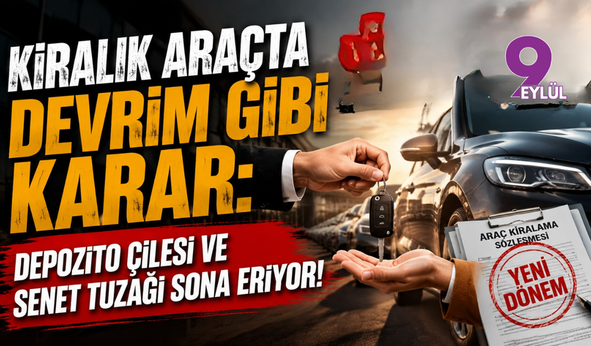 Kiralık araçta devrim gibi karar: Depozito çilesi ve senet tuzağı sona eriyor!