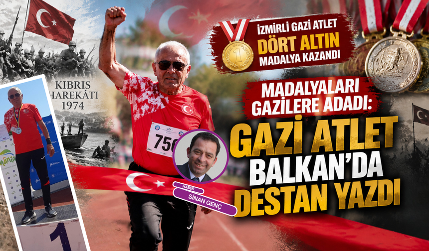 Gazi atletin madalyaları Gaziler Günü armağanı oldu: İzmirli Abdullah Ünay Balkan’da tarih yazdı