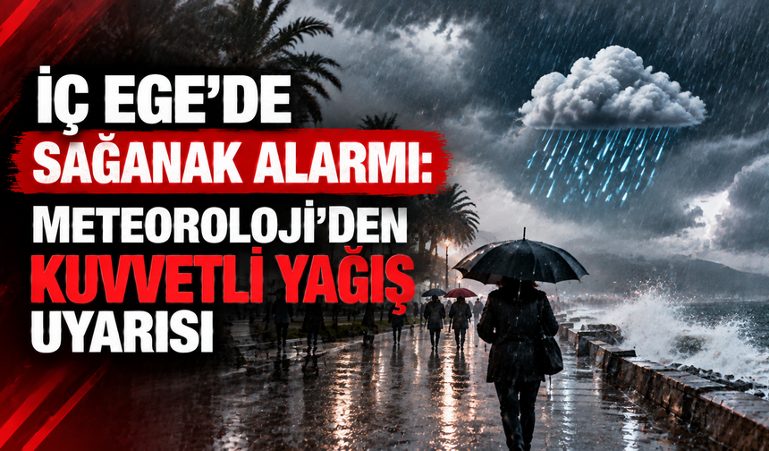 İç Ege’de sağanak alarmı: Meteoroloji’den kuvvetli yağış uyarısı