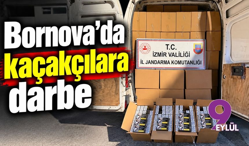 Bornova'da kaçakçılara darbe: Durdurulan minibüsten milyonlarca makaron çıktı