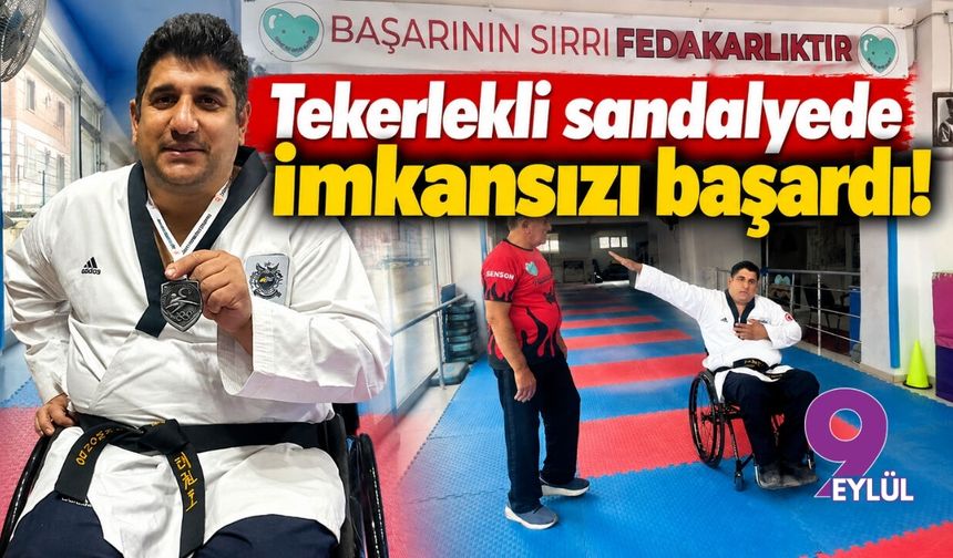 Tekerlekli sandalyede imkansızı başardı!