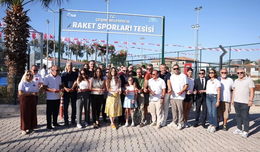 Çeşme’ye yeni spor merkezi: Ilıca Raket Sporları Tesisi açıldı