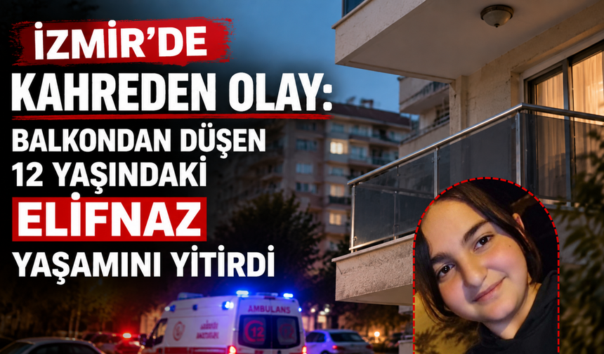 İzmir’de kahreden olay: Balkondan düşen 12 yaşındaki Elifnaz yaşamını yitirdi