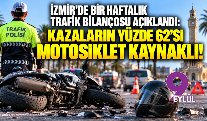 İzmir'de bir haftalık trafik bilançosu açıklandı: Kazaların yüzde 62’si motosiklet kaynaklı!